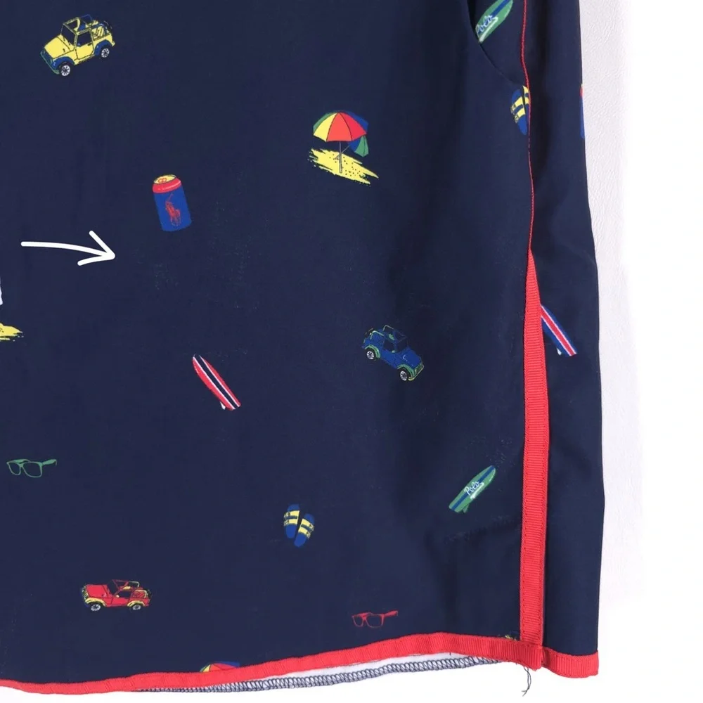 POLO RALPH LAUREN Navy BEACH-PRINT Golf‎ Tennis SKORT Size 2